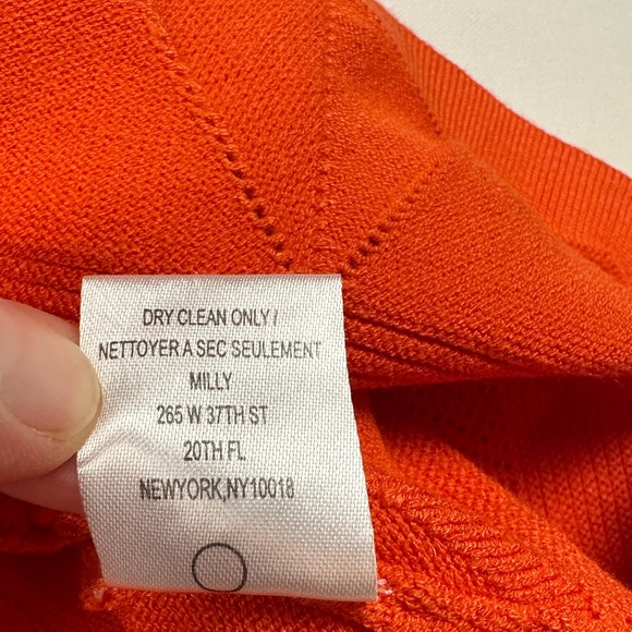 Milly of New York orange knit sleeveless dress size large - Picture 12 of 12
